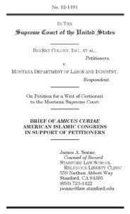 Religious Liberty Clinic Files Amicus Brief in U.S. Supreme Court 1