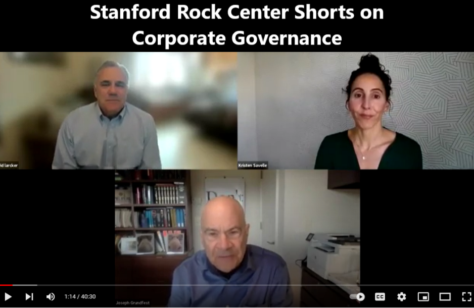 Arthur and Toni Rembe Rock Center for Corporate Governance 101