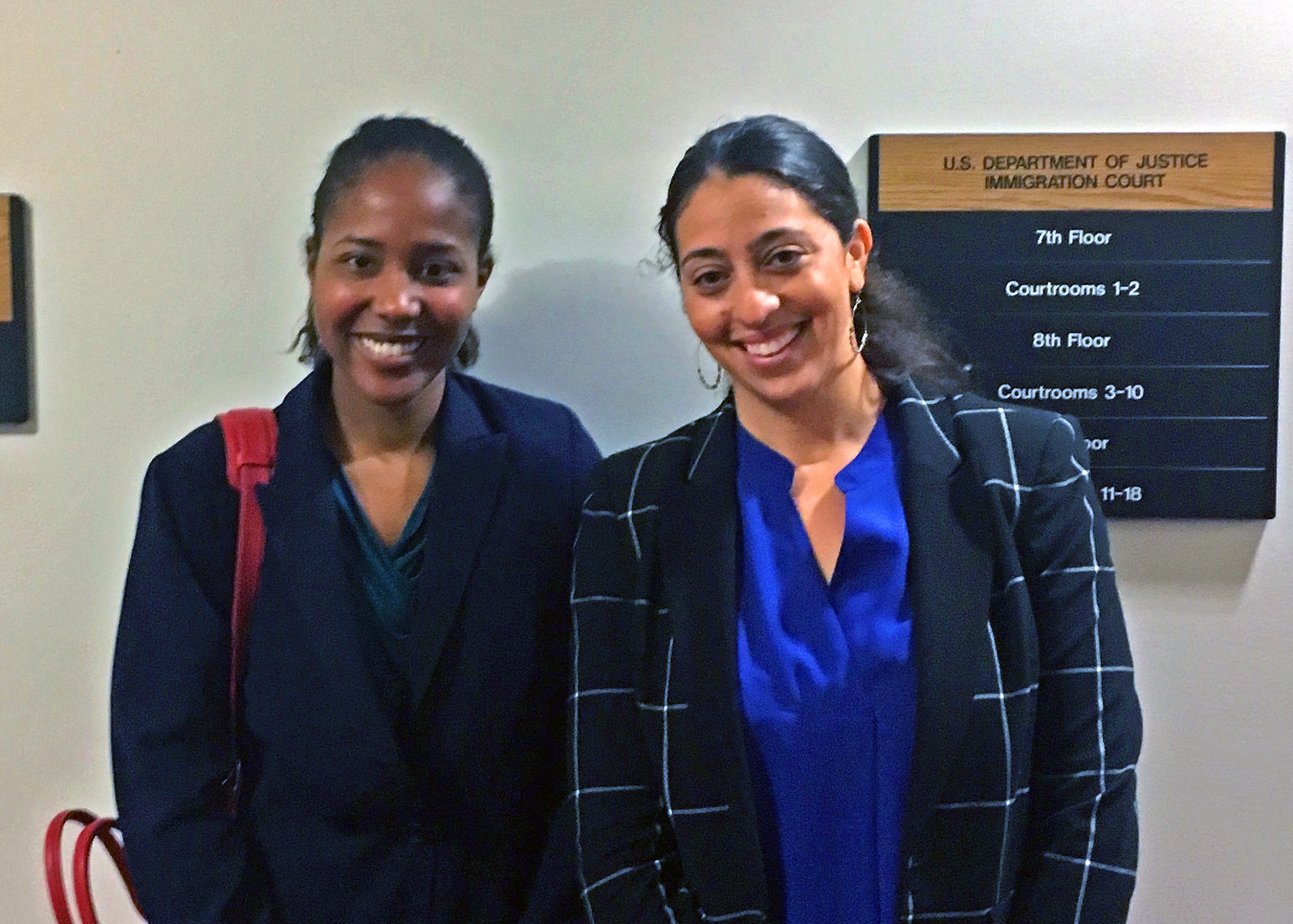 Lindsey Jackson and Lisa Weissman-Ward, Supervising Attorney at the San Francisco Immigration Court