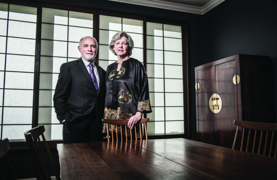 Nancy Hendry and Bill Baer, photographed at their home in Bethesda MD, 18 March 2015, for Stanford Lawyer Magazine.