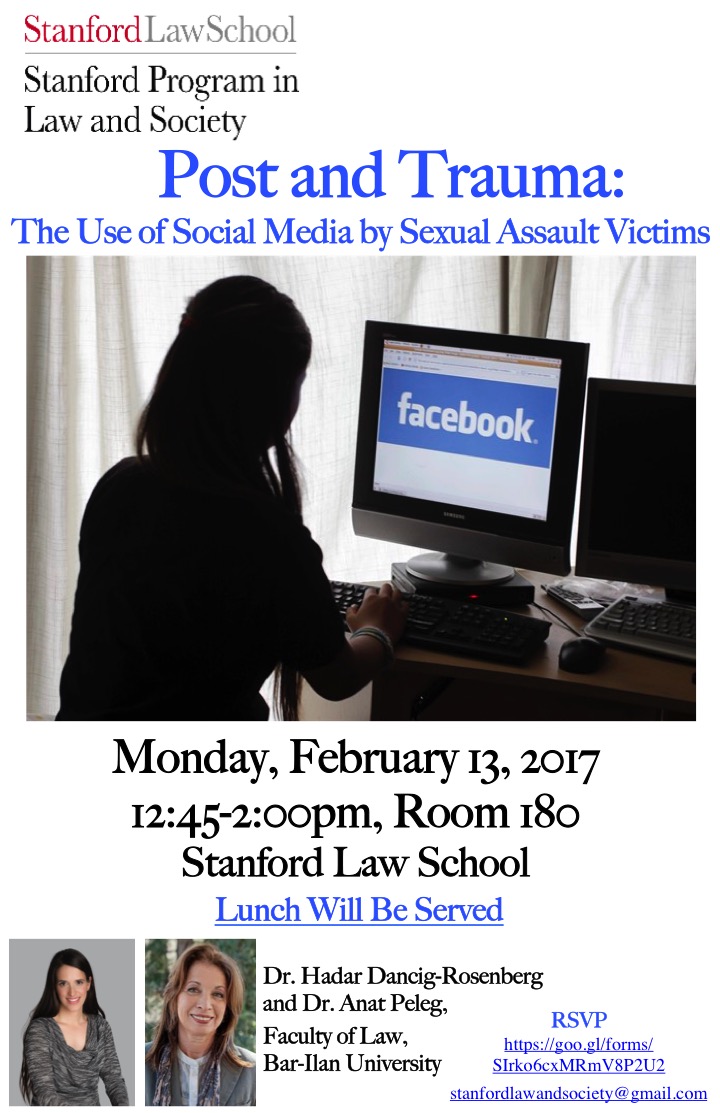 Post and Trauma: The Use of Social Media by Sexual Assault Victims Event Poster