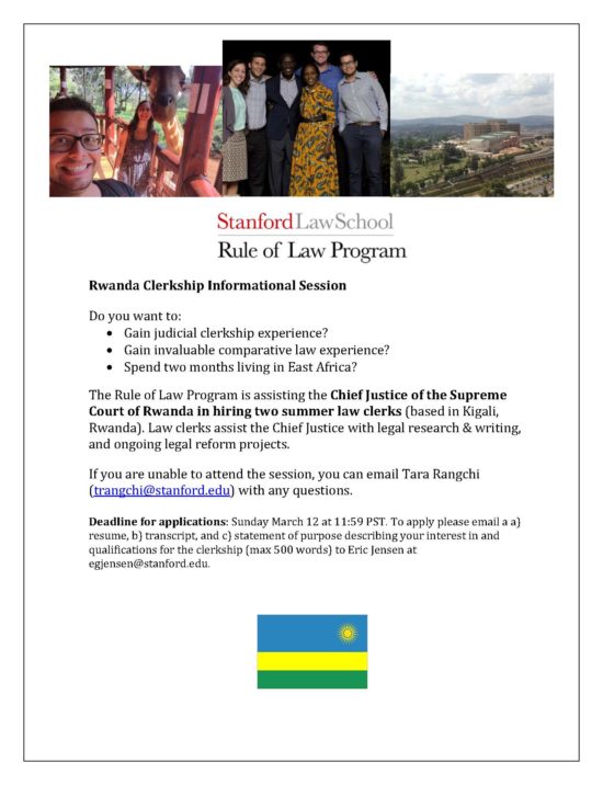 Rwanda Summer Clerkship Informational Session 1