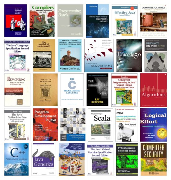 A few of the books authored by amici on the Juelsgaard Clinic's Oracle v. Google brief