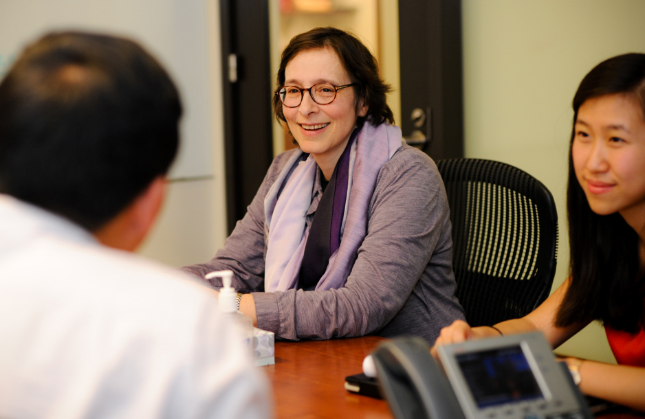 Professor Pamela Pam. S. Karlan teaching a small group class of students