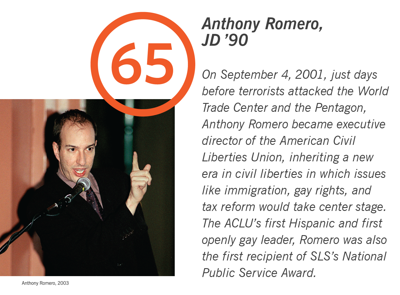 Anthony Romero, 2003