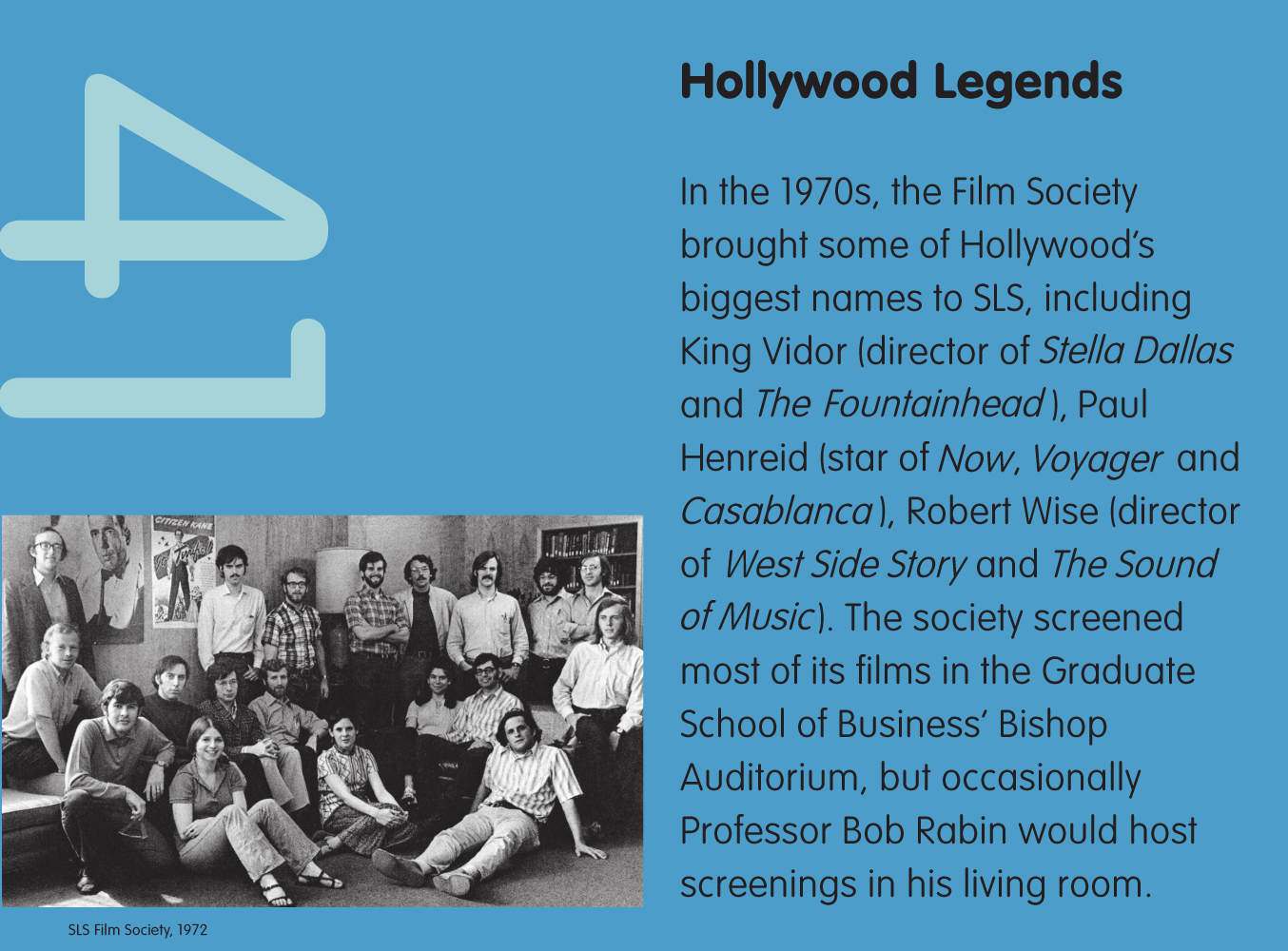 SLS Film Society, 1972