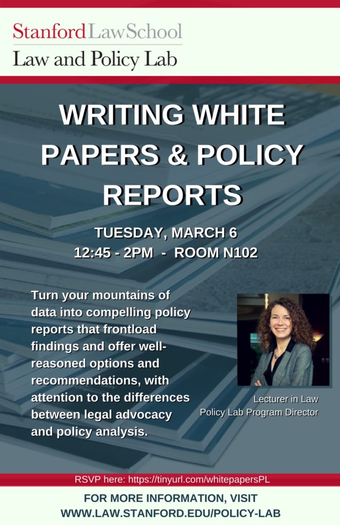 Writing White Papers and Policy Reports 1