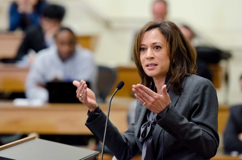 California Attorney General Kamala Harris gives public talk at Stanford Law School