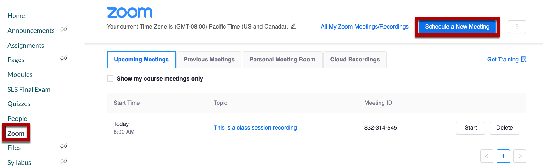 schedule a meeting in zoom