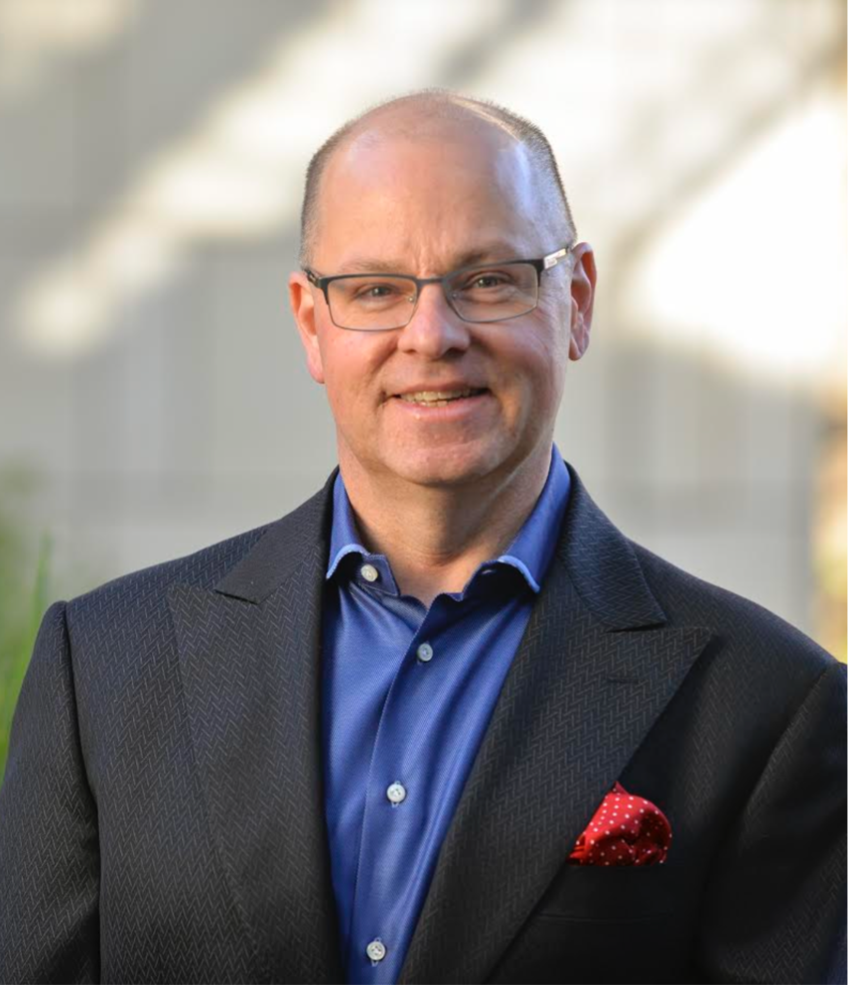 From left to right: A headshot of Professor Mark Lemley and a separate headshot of Professor Orly Lobel. Both are smiling and wearing dark suit jackets
