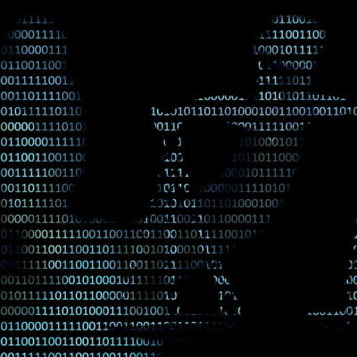 Lady Justice on digital background (Concept of artificial intelligence and law).