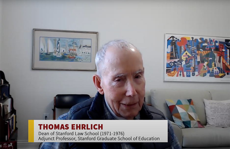 Thomas Ehrlich, former Dean of Stanford Law School, 1971-1976
