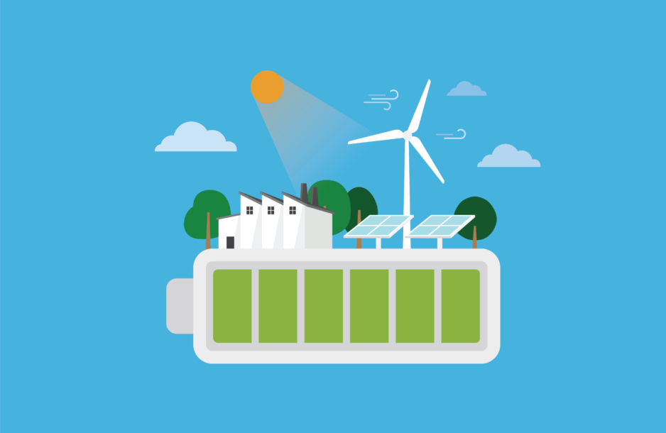 Vector illustration of clean energy concepts.