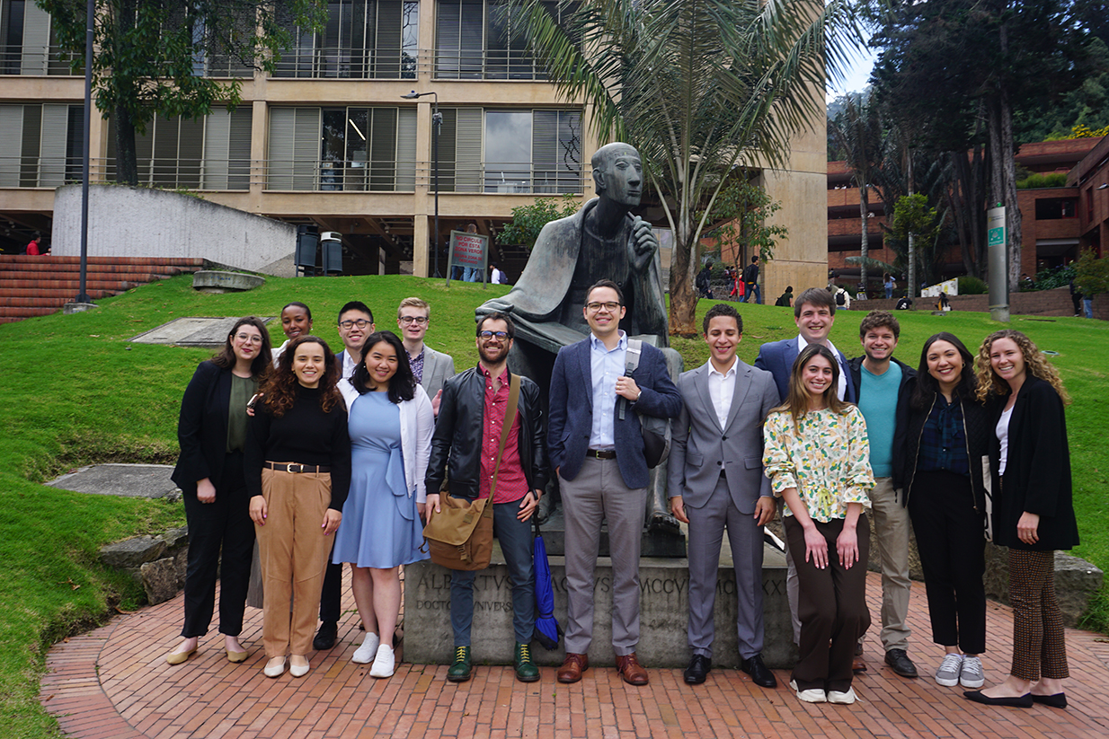 Professor Diego Zambrano and SLS students in Colombia for 2023 Field Study.