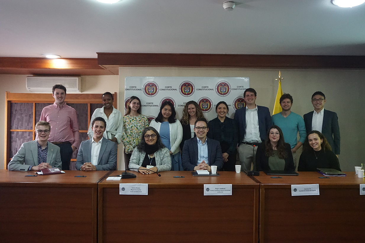 Professor Diego Zambrano and SLS students in Colombia for 2023 Field Study.