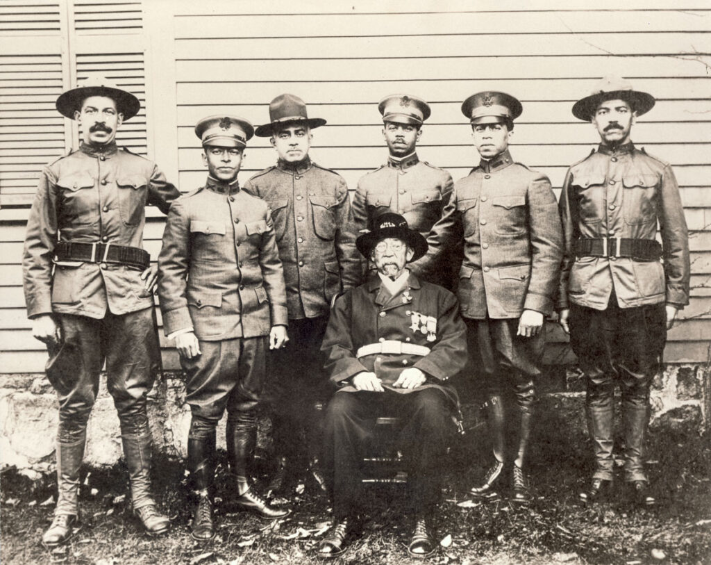 William B. Gould with his six sons in service.