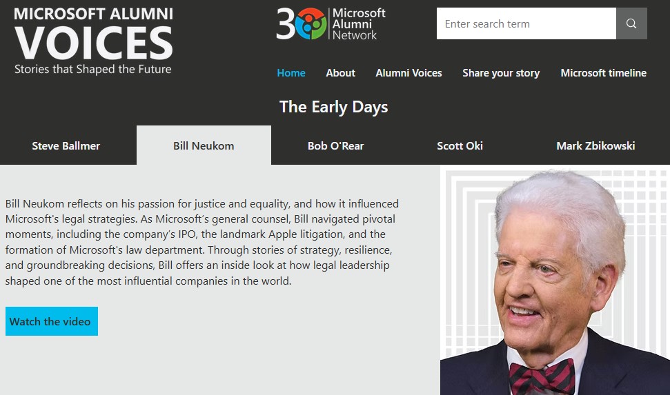 Shaping Microsoft: William Neukom, LLB ’67, Shares His Legal Leadership Story