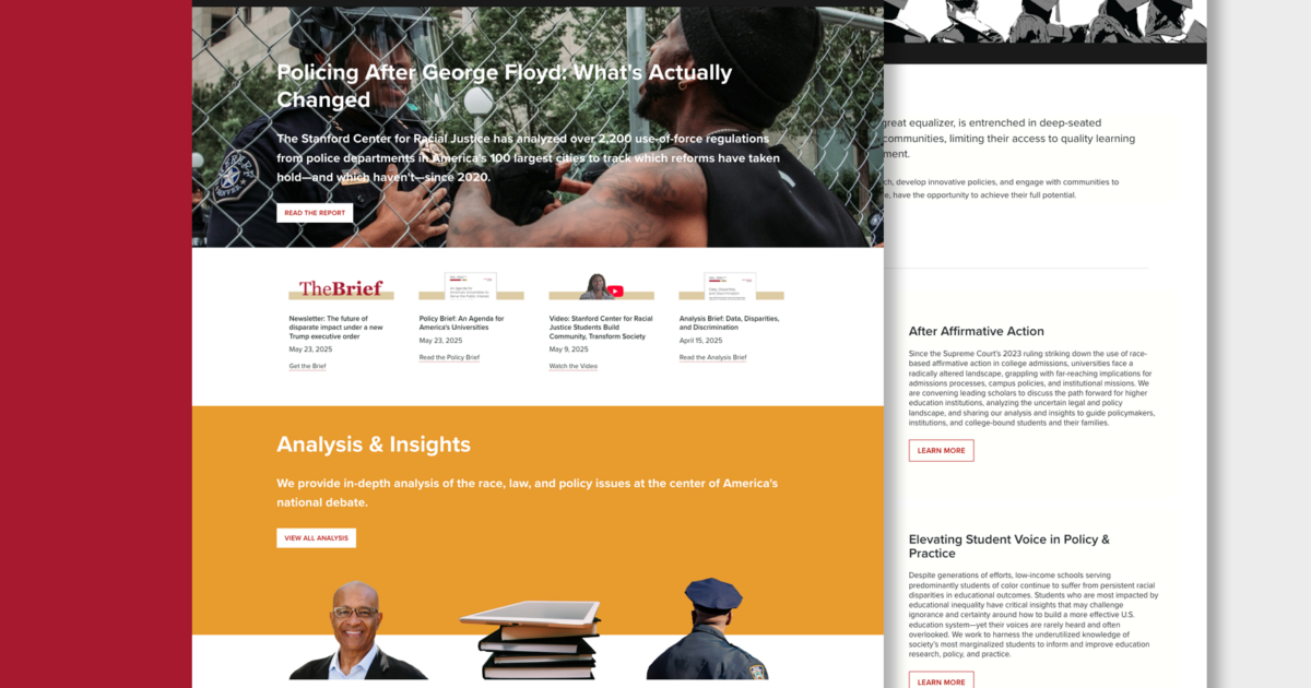 Introducing Our New Website – Stanford Center for Racial Justice