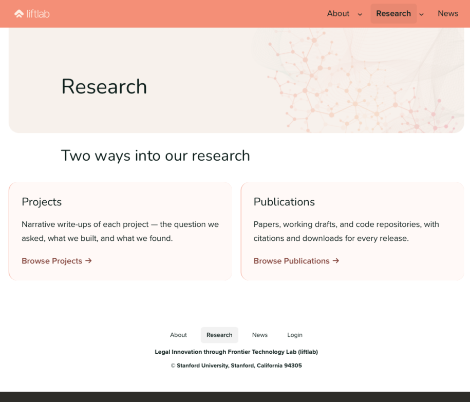 Legal Innovation through Frontier Technology Lab (liftlab)