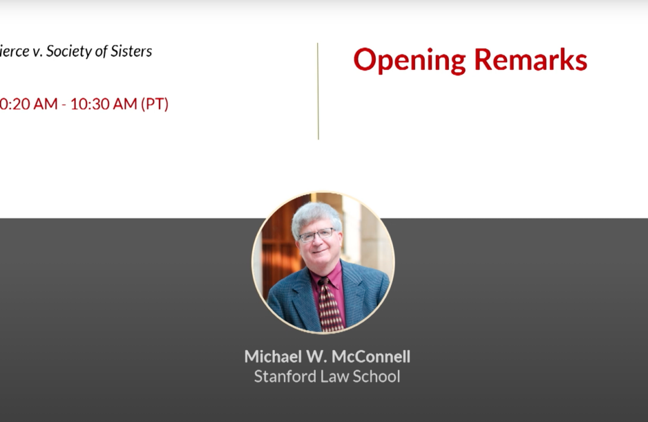 Pierce v. Society of Sisters: The 100th Anniversary - Opening Remarks 1