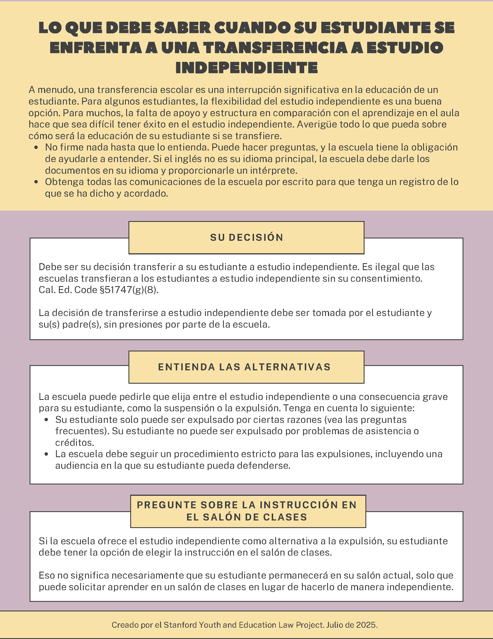 Lo que Debe Saber Cuando Su Estudiante Se Enfrenta una Transferencia a Estudio Independiente (decorative image to accompany text on webpage).