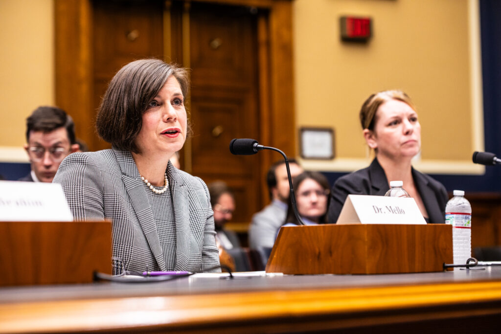 Supportive Structures for Healthcare AI Innovation and Adoption - Michelle Mello testifying. Lancer Photography, 2025. All rights reserved.