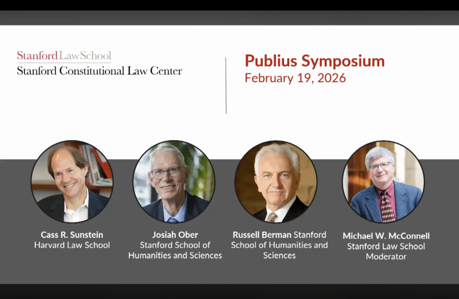 Publius Symposium with Professor Cass Sunstein: On Liberalism: In Defense of Freedom