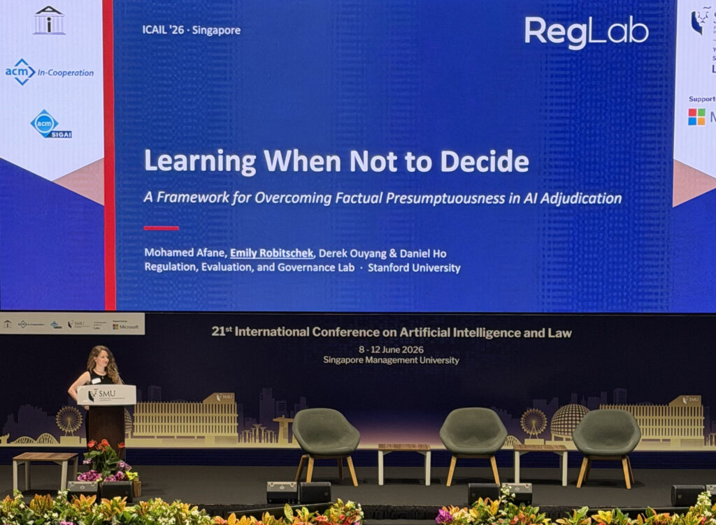 Stanford RegLab and Colorado Labor Department Receive Award for AI Adjudication Tool