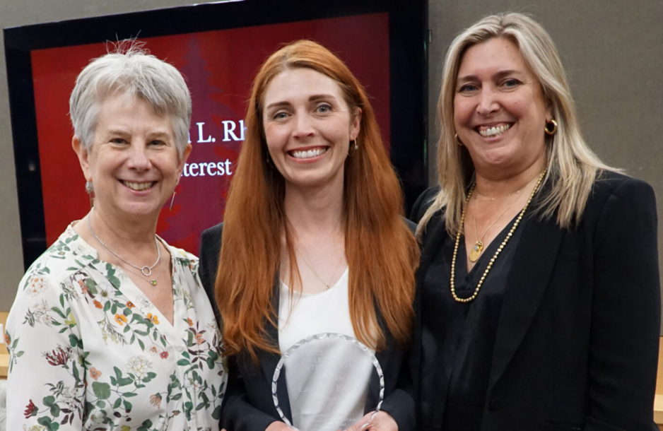 Laura Bixby, JD ’14 with Juliet Brodie and Lisa Douglass (left)